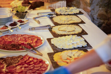 catering buffet table, food, salad, table, meal, restaurant, dinner, buffet, plate, market, dish,...