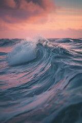 Fototapeta premium A picture of a small lonely wave in the middle of the sea.
