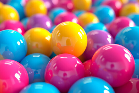 3d rendering picture of colorful balls. 