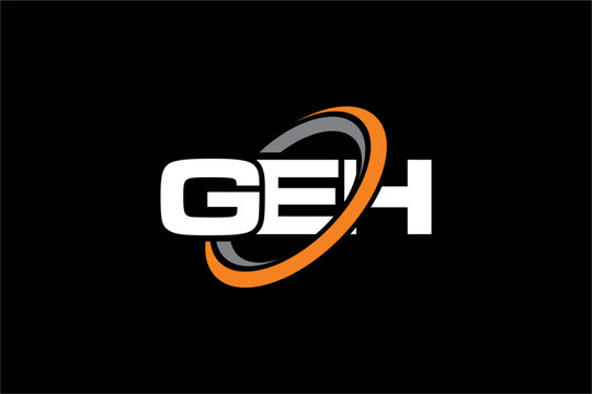 GEH creative letter logo design vector icon illustration