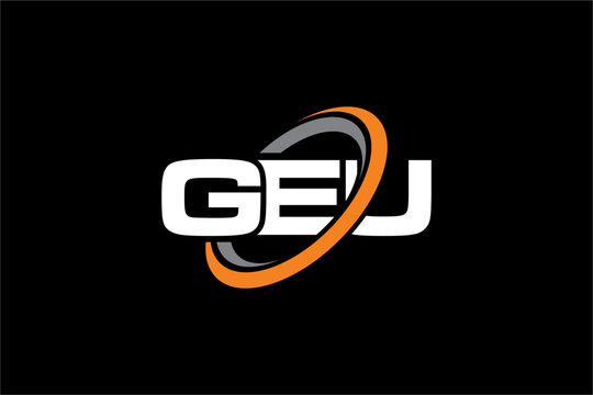 GEU creative letter logo design vector icon illustration