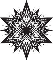 Star Shapes Black and white vector