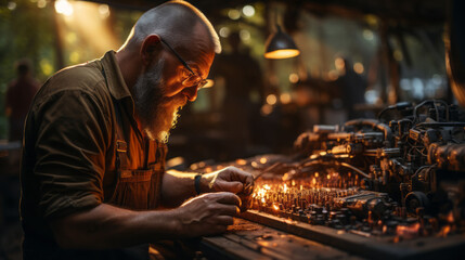 Stylish Night Out: Smiling Couple Enjoying Wine at Trendy Bar, generative AI