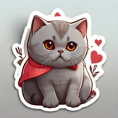 Valentine's Day Festival British Shorthair cat