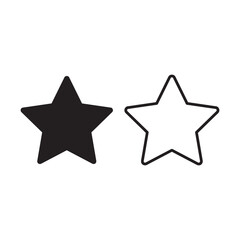 Fototapeta premium Star Icon vector. Rating symbol for site and app flat illustration on white background..eps