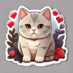 Valentine's Day Festival British Shorthair cat
