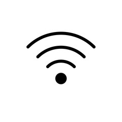 wifi icon vector. signal or Wireless sign for remote internet on white background..eps