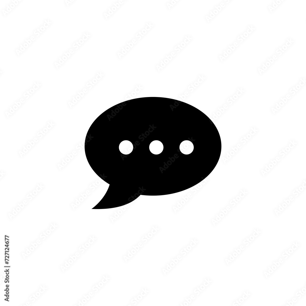 Poster chat icon vector. speech bubble symbol vector on white background..eps