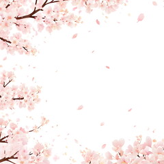 Fototapeta na wymiar 桜の舞い散る壁紙
