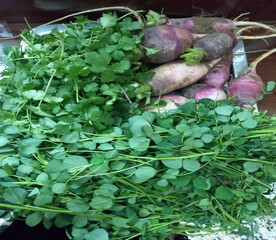 fresh vegetables on  the table