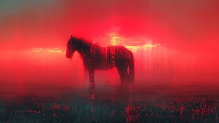 Foto op Plexiglas Crimson Silhouette © Thomas
