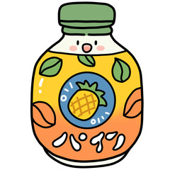 Illustration of pineapple juice 