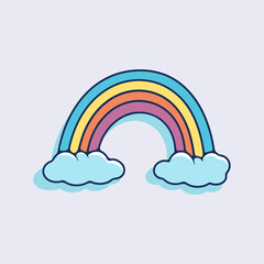 vector flat colorful rainbow concept