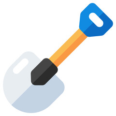 Editable design icon of shovel