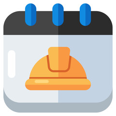 Conceptual flat design icon of labour day reminder