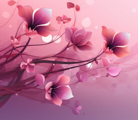 Beautiful wallpaper depicting a purple orchid, trend color of the season 2024 - Orchid Funk color. Banner. Copy sapce for text