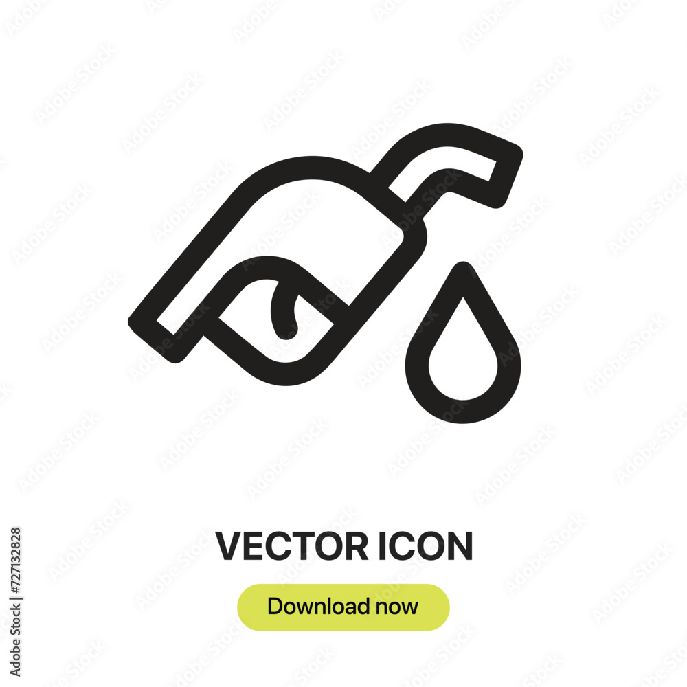 Poster gas station icon vector. linear-style sign for mobile concept and web design. gas station symbol ill