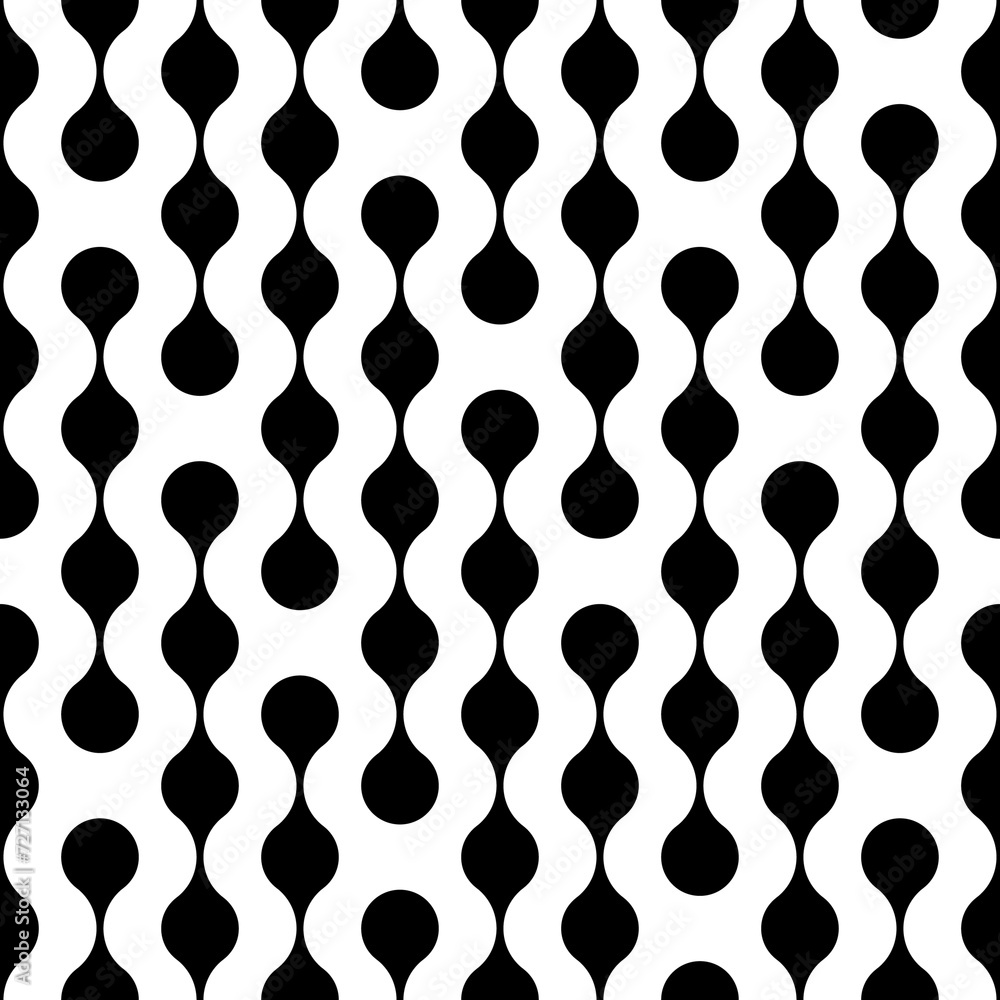 Poster morph seamless pattern. repeating connect shape. black connection element isolated on white backgrou