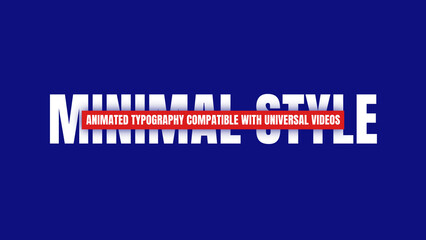 Minimal Style Animated Typography Compatible with Universal Videos