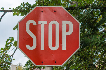 Stop traffic sign