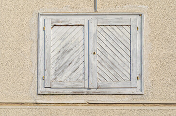 Detail of a wooden window shutter