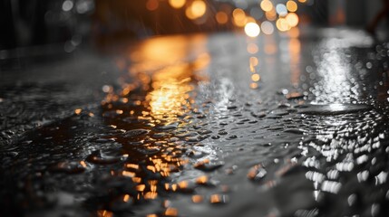 Glimmer on the Wet Boulevard