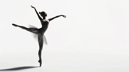 Fototapeta na wymiar A stunning stock image of a mesmerizing ballerina captured in exquisite detail and rendered in a captivating 3D style. With her graceful pose and elegant movements frozen in time, this isola