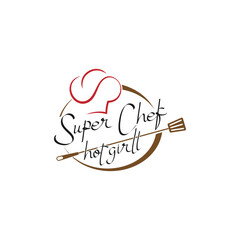 Kitchen chef design logo vector