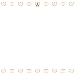 ぷくっとホワイトハートスクエアフレーム⭐︎PNG