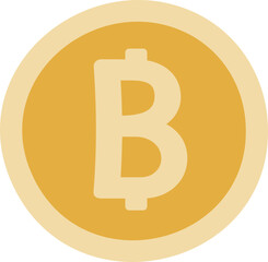 Bath Coin Icon Money Currency Hand Drawn Isolated