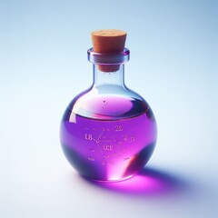 chemical laboratory glassware with  liquid