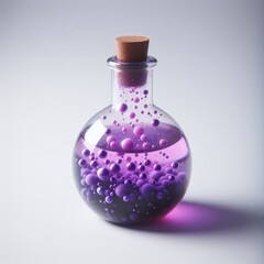 Obraz na płótnie Canvas chemical laboratory glassware with liquid