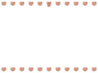 4:3 ぷくっとチョコレートハートフレーム⭐︎PNG