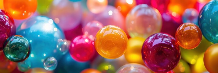 group of colorful balls