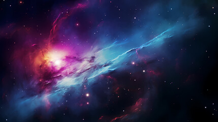 Obraz premium Cosmic illustration showing vibrant cosmic background