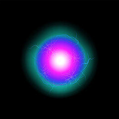 abstract background with glowing sphere