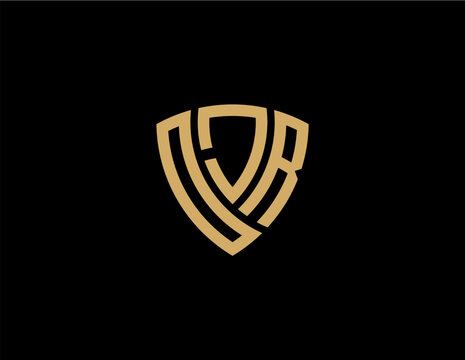 OJR creative letter shield logo design vector icon illustration