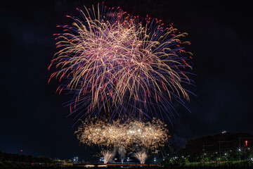 fireworks over the river