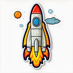 Rocket Sticker Design