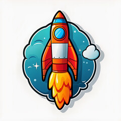 Rocket Sticker Design