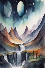 Starry Night Over Tranquil Forest