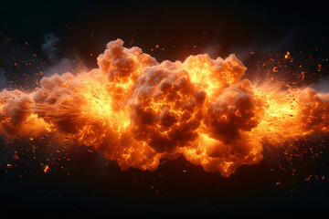 Explosion effect smoke scene illustration, abstract beautiful colorful explosion effect