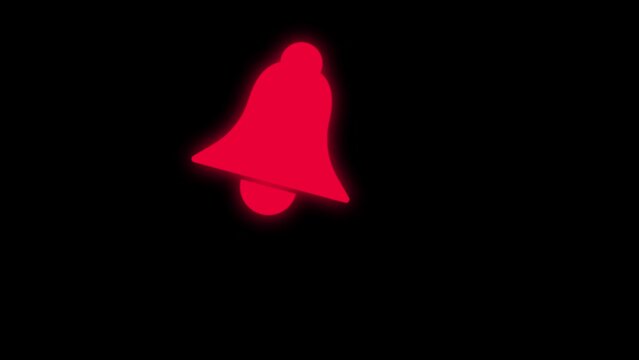 4k seamless loopable bell animation on black background
