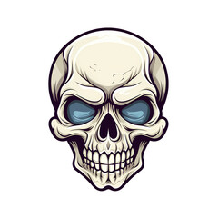 Skull art illustrations for stickers, tshirt design, poster etc