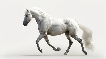 Obraz na płótnie Canvas Breath-taking 3D rendering of a majestic horse, exuding noble elegance. With superb attention to detail, this art piece captures the essence of strength and grace. A perfect addition to a va
