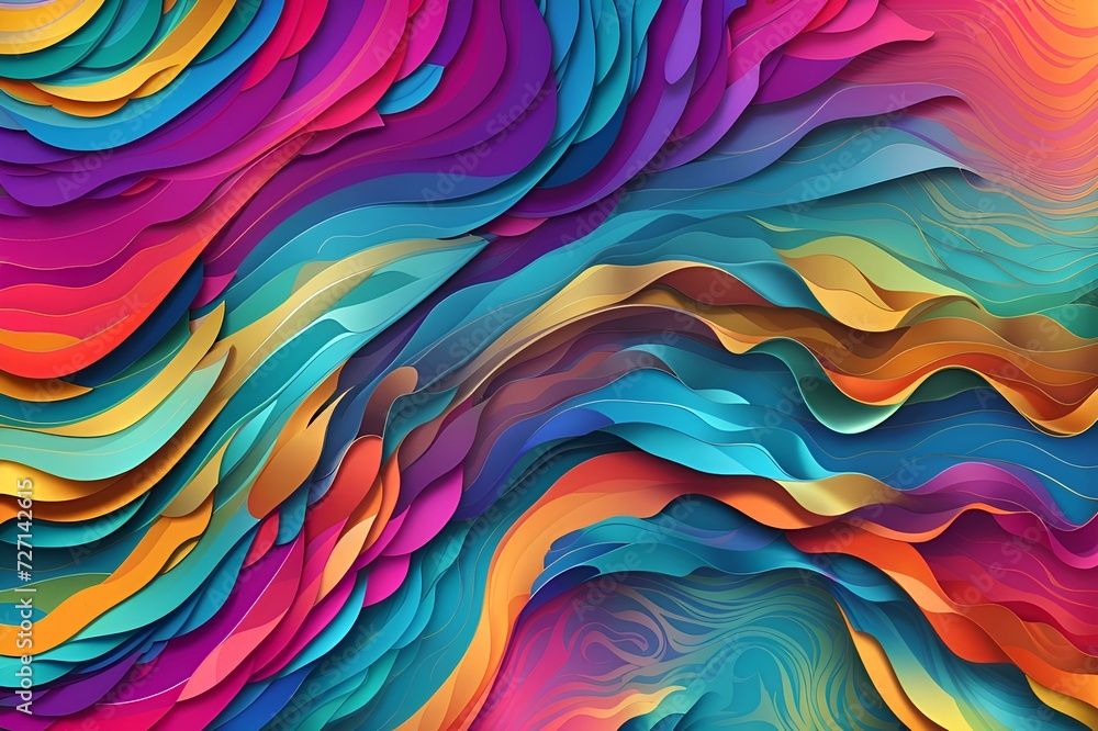 Poster glowing abstract color gradient background, created by ai generated