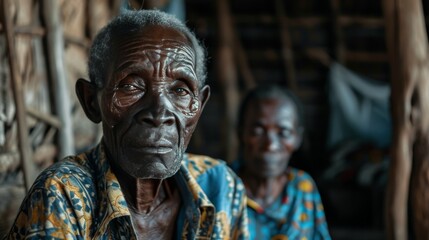 Black and White Photo of a Elder People, World Health Day