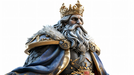 A mesmerizing and regal 3D rendering of a noble king, exuding power and authority. The intricate details and super-realistic rendering make this artwork truly captivating. Perfect for design