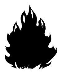 illustration of a burning flame 