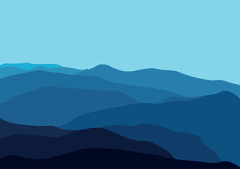 Fototapeta na wymiar landscape mountains vector, vector illustration for background design.